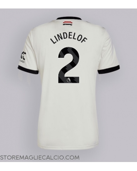 Manchester United Victor Lindelof #2 Maglia Gara Terza Repliche 2024-25 Maniche Corte